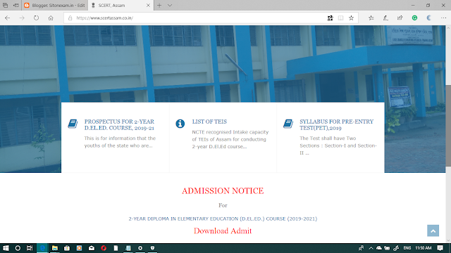 D.EL.ED. 2019-2021 Admit Card is  released, How to download Your Admit card