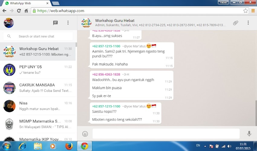 WHATSAPP DENGAN PC/LAPTOP TANPA EMULATOR RESMI DARI WA