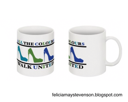 Mug with shoe image, shoe coffee cup