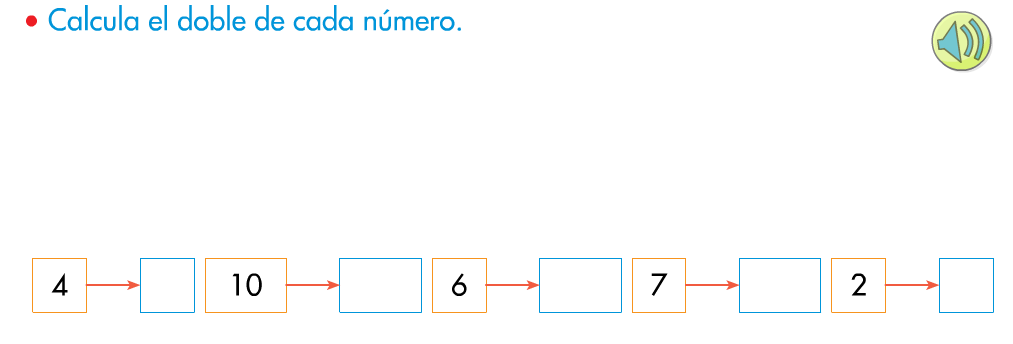 ACTIVIDAD 3  - Calcula el doble de los siguientes números.