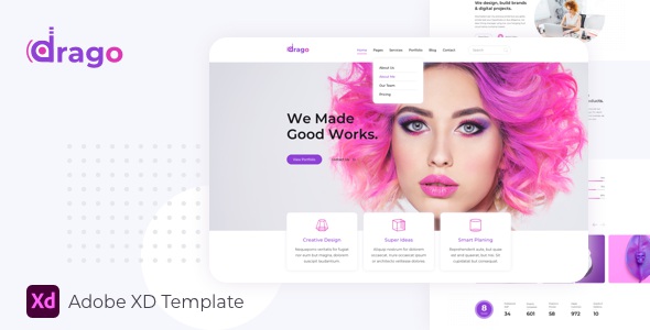 Best Creative and Digital Agency Adobe XD Template