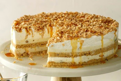 Nutty Caramel Ice Cream Cake