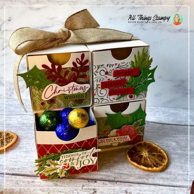 Stampin Up Christmas Nested Treats box idea