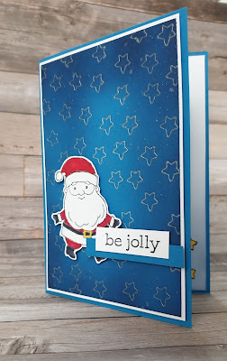 Be jolly Stampin up embossed resist