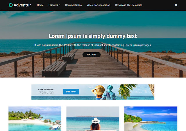  Adventur Travel Blogger Template is a stunning modern looking mobile ready responsive the Adventur Blogger Template