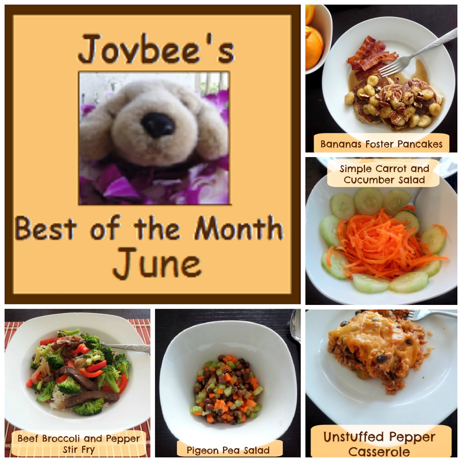 Joybee's Best of the Month June 2014:  A recap of my most popular recipes from last month (June 2014)