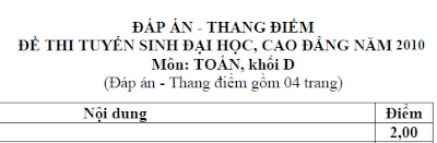 dap an de thi dai hoc mon toan khoi d nam 2010