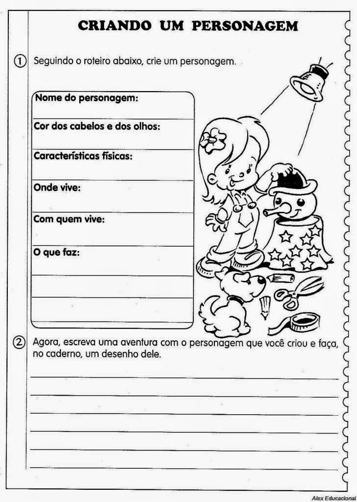 Educação Professores online Desenhos para produção de texto 