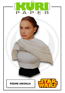 Kuri Paper - Busto Padme Amidala papercraft