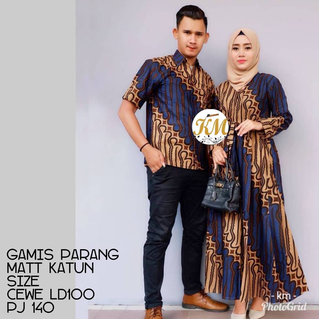 Contoh Baju Couple Baju Gamis Batik Busana Muslim Terbaru 2018