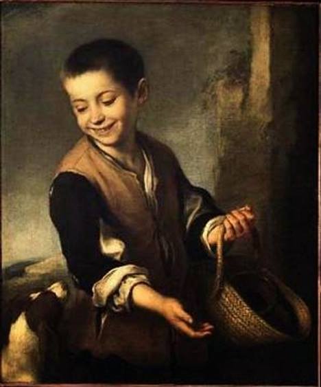 Menino e o Cachorro, pintura de Bartholomé Esteban.