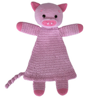 muñeco de apego cerdito a crochet