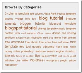 Blogger Releases the new version of the Label Widget