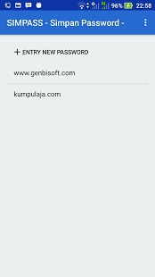 cara tambah password baru di SIMPASS Free Aplikasi
