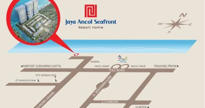Peta Lokasi Jaya Ancol  Seafront Jaya Ancol  Seafront