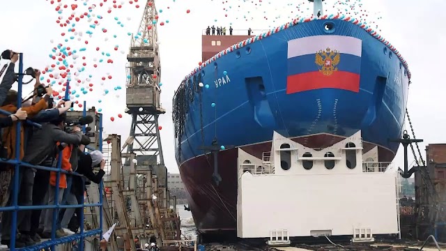 Russia launched the world’s largest nuclear powered icebreaker ‘Ural’