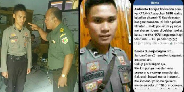 Sebut TNI Penakut Saat Ada Teroris, Polisi Ini Akhirnya Disikat