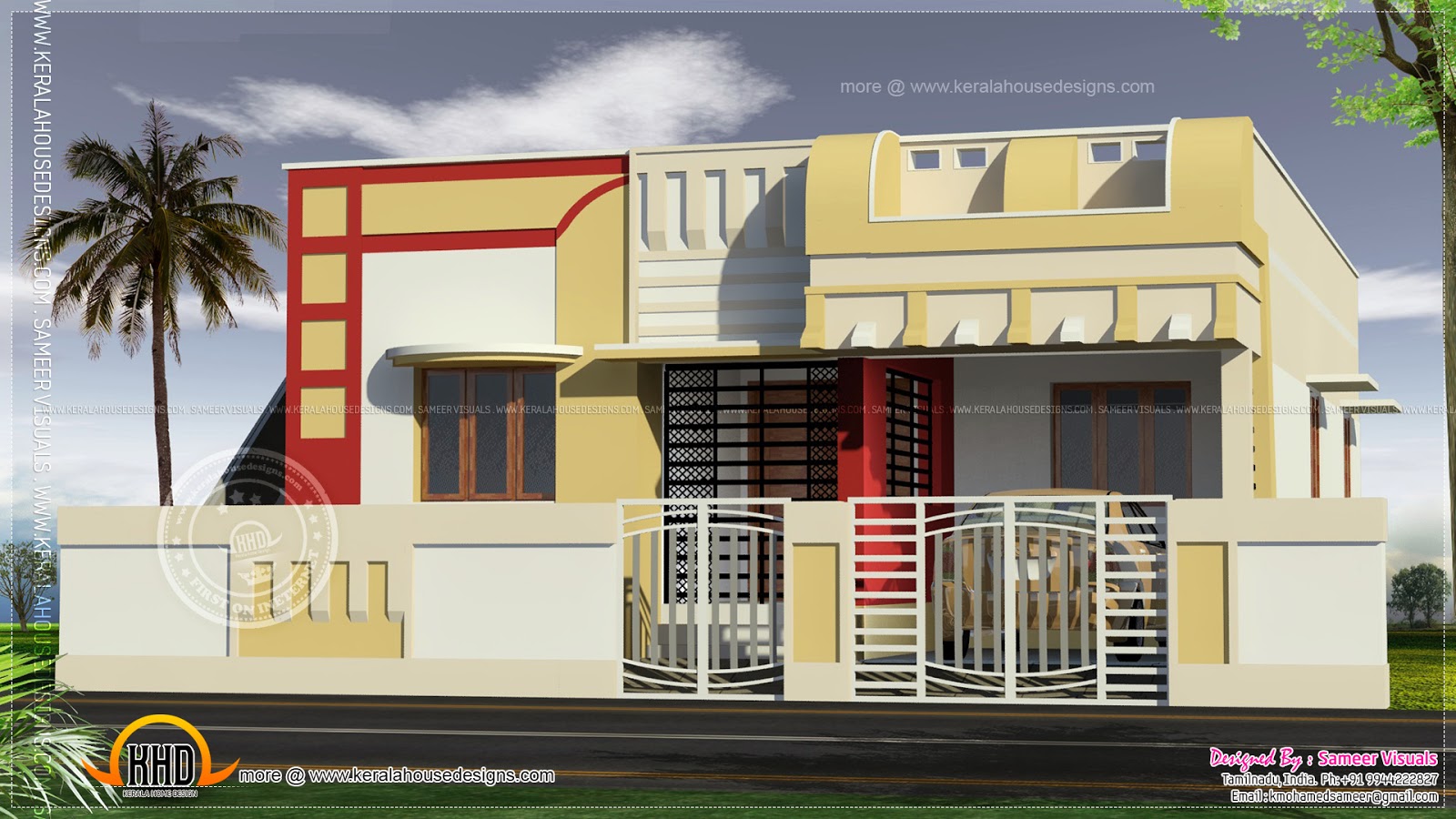  Small  South  Indian  home  design  Kerala home  design  and 