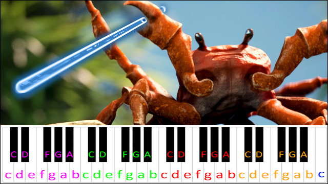 Crab Rave by Noisestorm (Hard Version) Piano / Keyboard Easy Letter Notes for Beginners