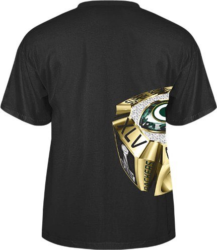 Green Bay Packers Super Bowl XLV Championship Ring T-Shirt For Sale