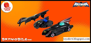 McDonalds toys Batman The Brave and the Bold toys 2010 - Batmobile - 3 parts of the Batmoblile clip together on this Batman happy meal toy