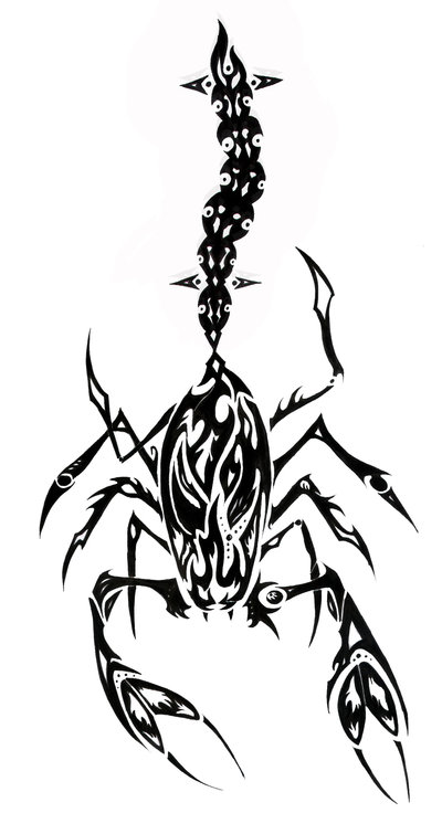 Scorpion Tribal Tattoos Design For Men