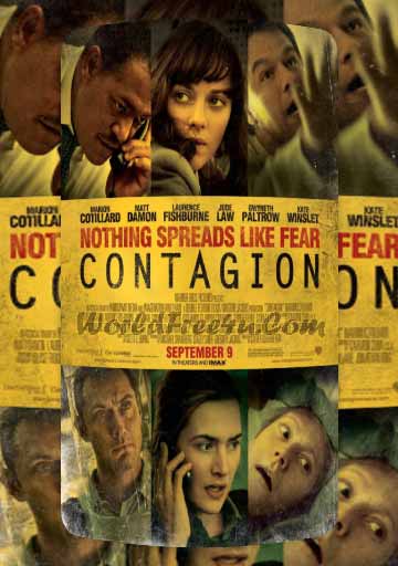 Poster Of Contagion (2011) In Hindi English Dual Audio 300MB Compressed Small Size Pc Movie Free Download Only At worldfree4u.com