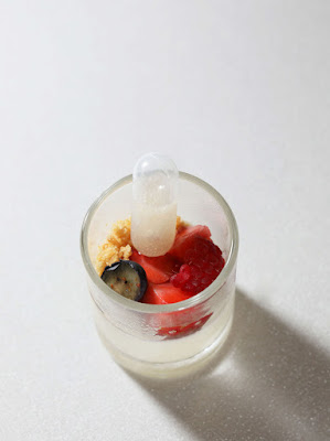 Source: Rasel Catering. Chilled soya curd with lemongrass syrup.