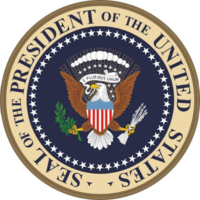 white house seal. United States of America.