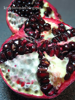 pomegranate-halved