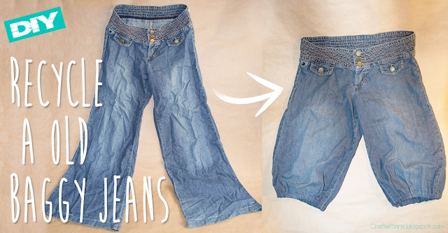 recycle old baggy jeans reciclar pantalones vaqueros viejos