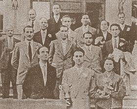 Ajedrecistas del Club Ajedrez Noya en 1955