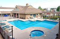 Outdoor pool, hot tub and heated indoor pool