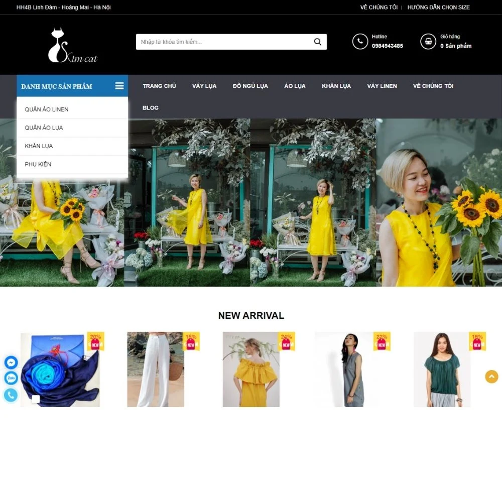 Danh mục sản phẩm Website Cửa Hàng Lụa Thời Trang Cao Cấp Chuẩn SEO-1