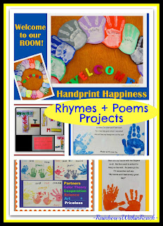 photo of: Handprint Poems, Rhymes and Art Projects (RoundUP via RainbowsWithinReach) 