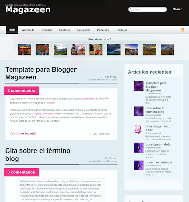 Magazeen Blogger Template