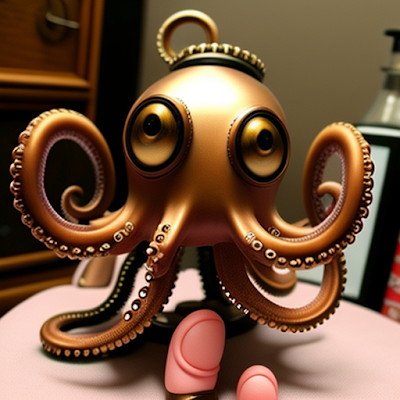Steampunk Octopus Statue Miniature 3D amazingwallpapersa blogspot com (29