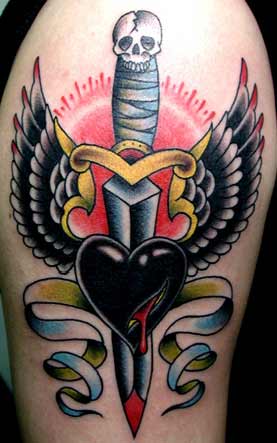 Black Heart Tattoo Solid black heart tattoo design picture