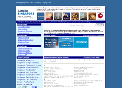 Singapore Lodging « View Link BidBasedWebDirectory