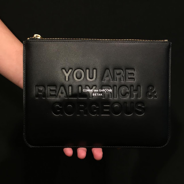 Leather zip pouch by Comme de Garcons and Bureau Betak