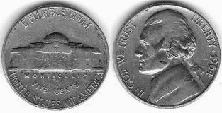 5 Cents "Jefferson Nickel" 1st portrait