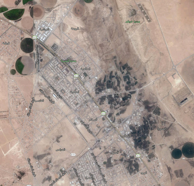 اوراق الورد / خريطة المذنب   - من خرائط جوجل