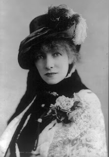 Sarah Bernhardt, bust-length portrait