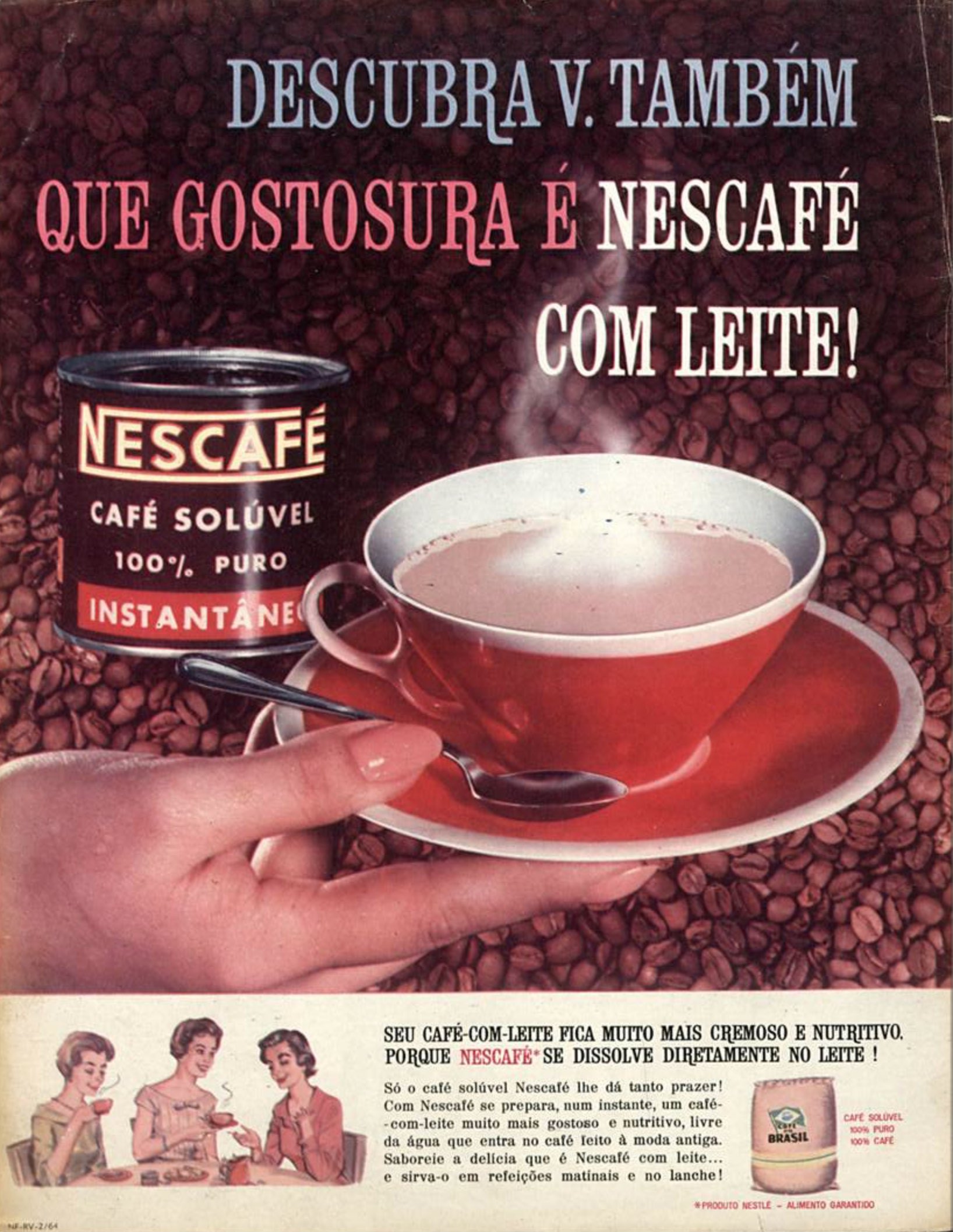 Anúncio da Nestlé promovendo o Nescafé em 1964