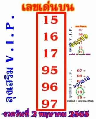 3UP VIP PAPER 02/05/2022 Thailand Lottery 2022