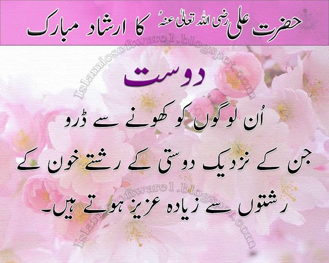 Hazrat Ali (RA) Quotes about Friendship in Urdu, Best Aqwal e Zareen in Urdu