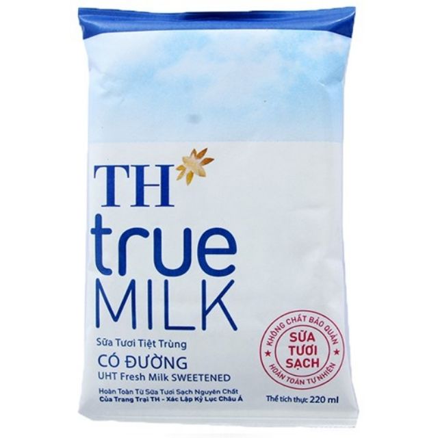 10 bịch Sữa TH True milk 220ml các vị