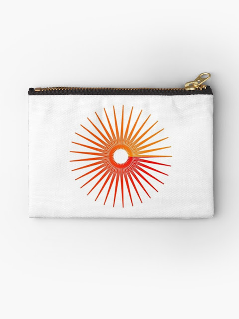 Orange Star Burst Studio Pouch