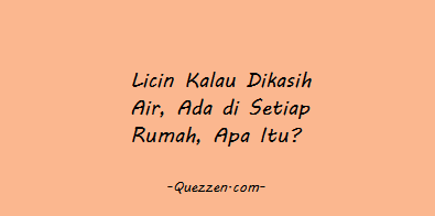 Licin Kalau Dikasih Air, Ada di Setiap Rumah, Apa Itu?