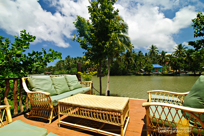 A Lounge Overlooking the River at the Loboc River Resort in Bohol